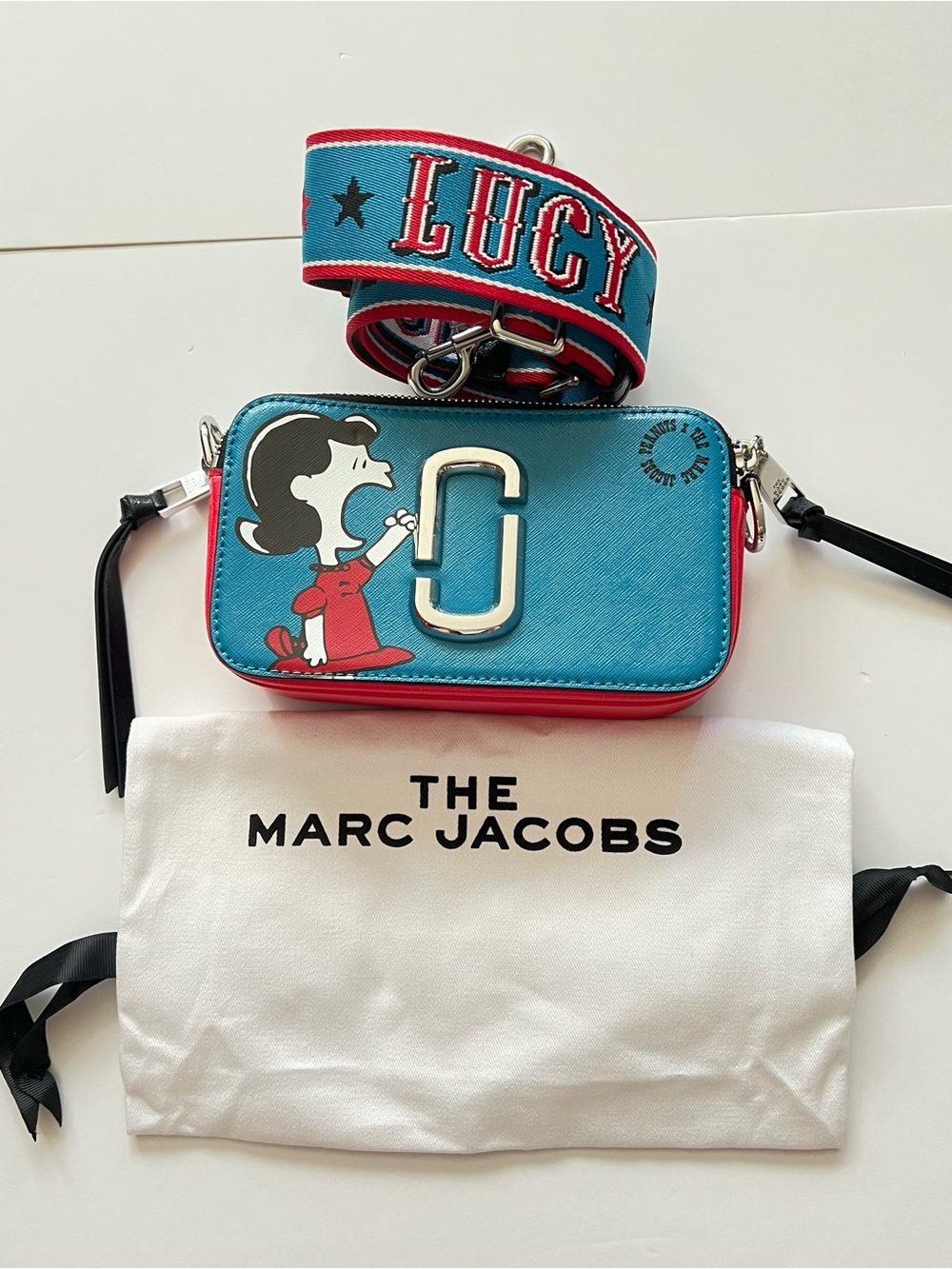 EUC Marc Jacobs x Peanuts  Lucy Leather Snapshot Crossbody Bag
